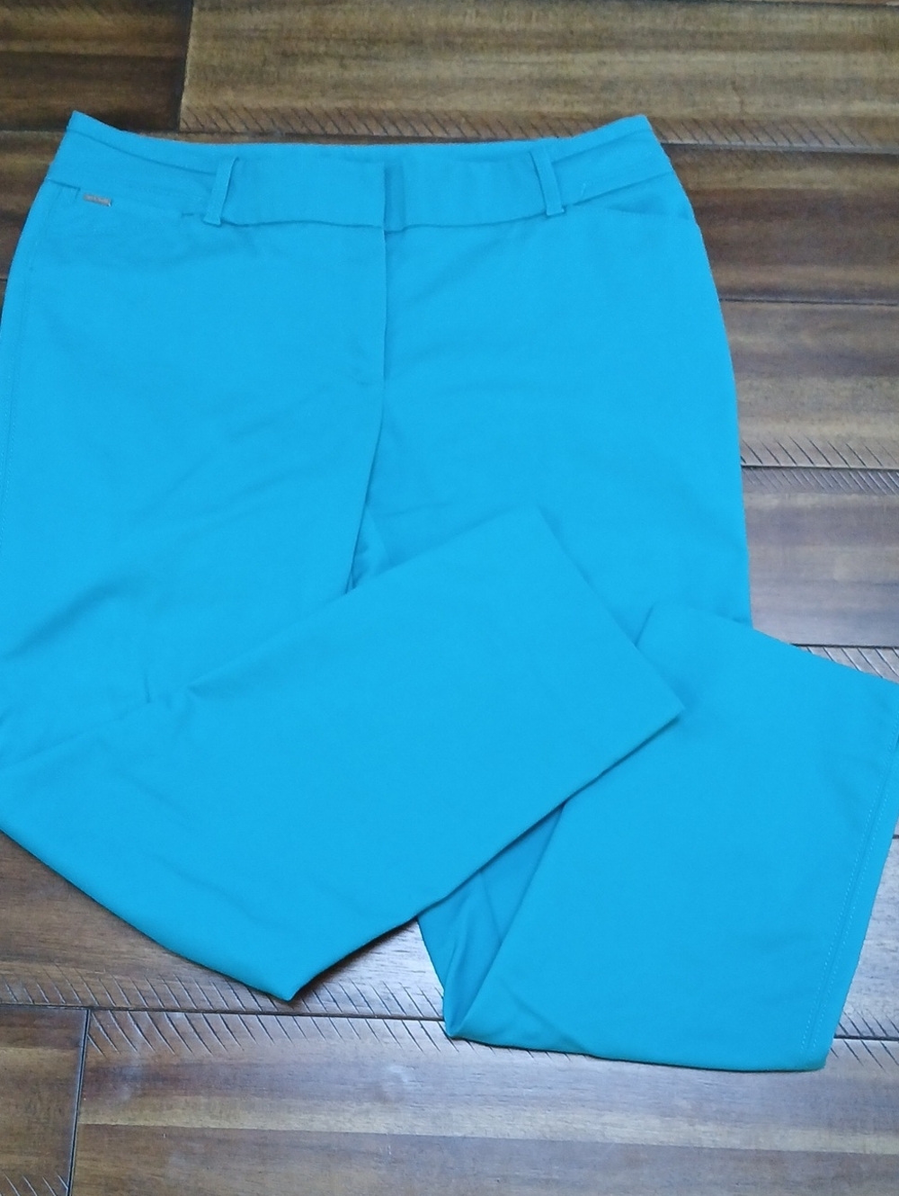 White House Black Market Women's Turquoise Straight Leg Jeans